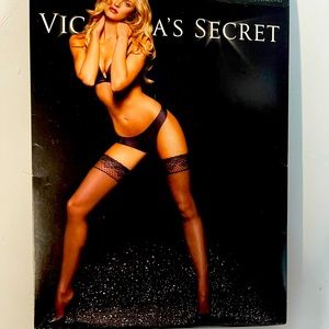 VS STOCKINGS BLACK lace top thigh high sz B